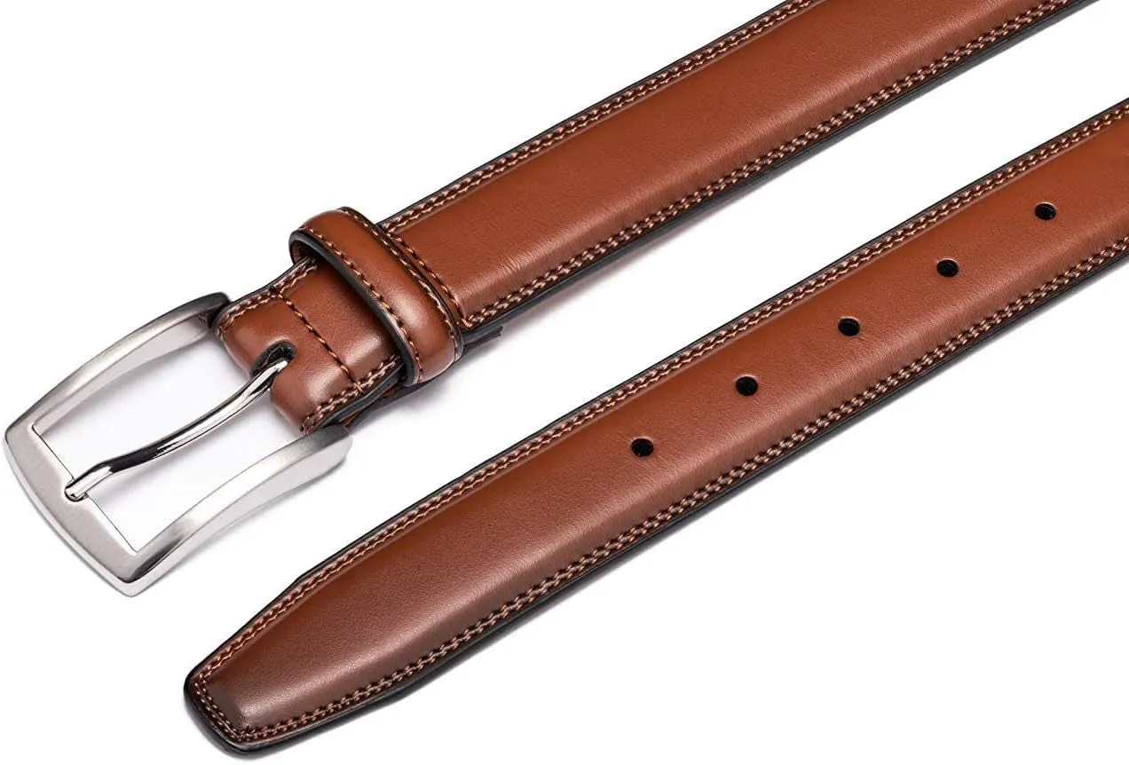 Men's Leather Dress Belt for Work Business and Casual