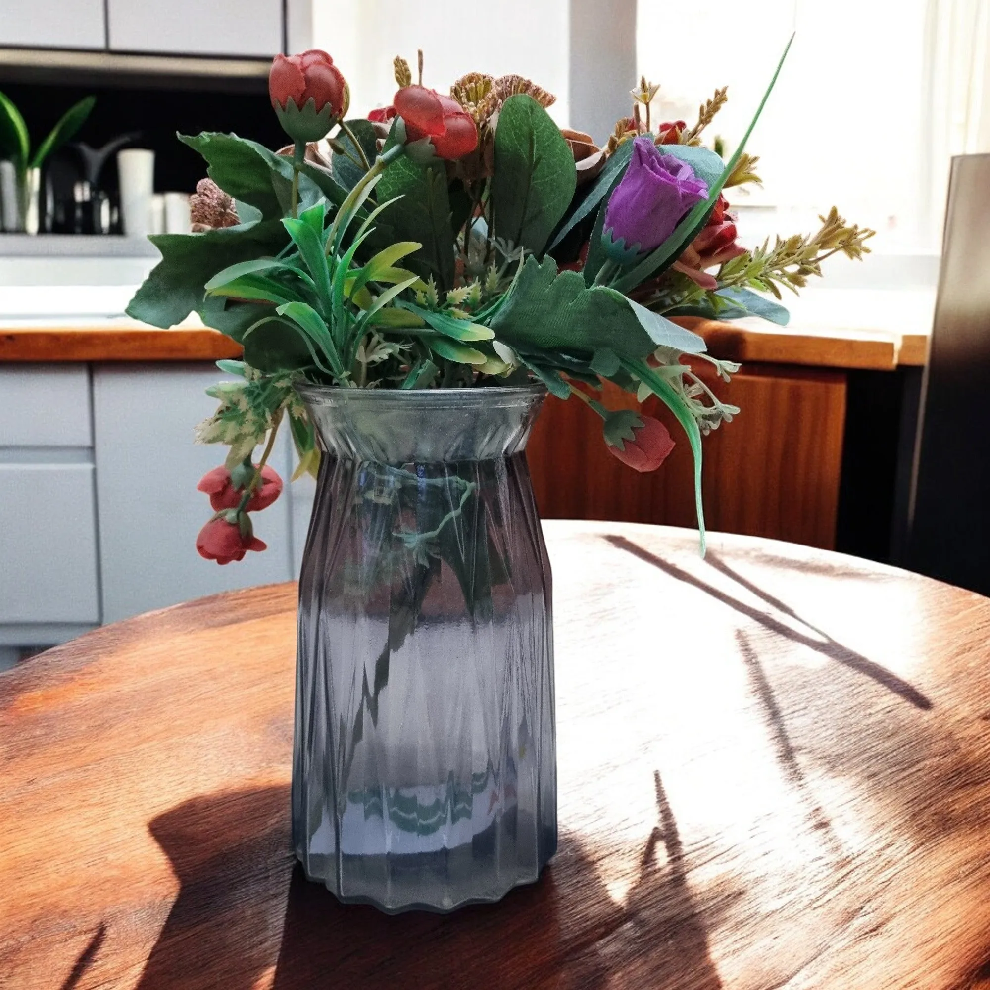 Midnight Elegant Tinted Glass Vase