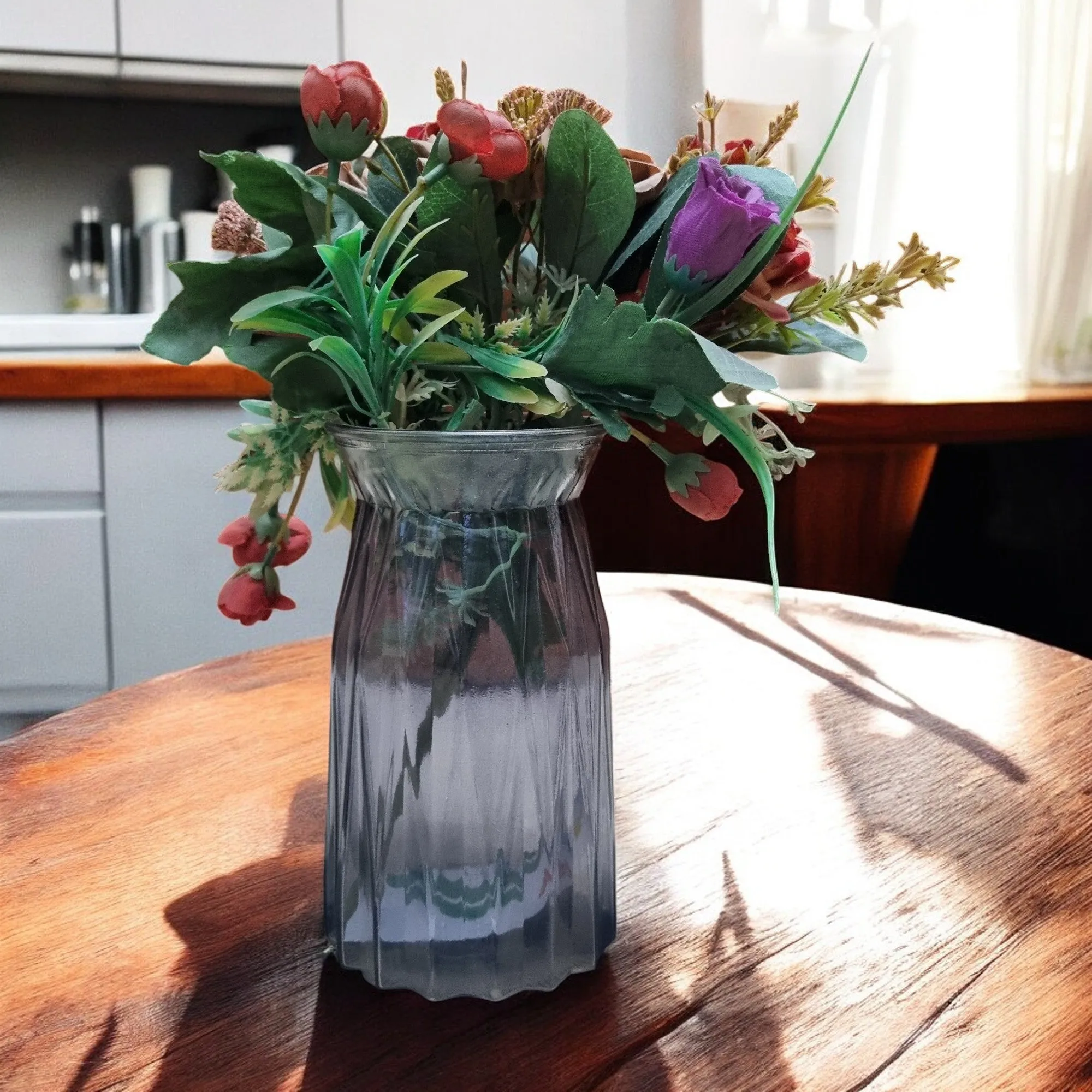 Midnight Elegant Tinted Glass Vase