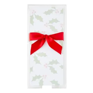 Mistletoe Rectangle Notepad with Tray