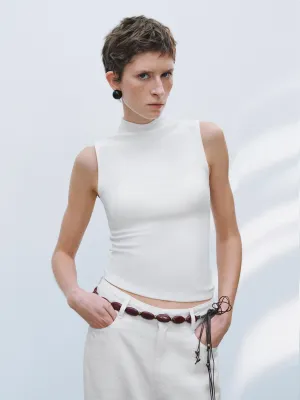 Mock Neck Sleeveless Vests