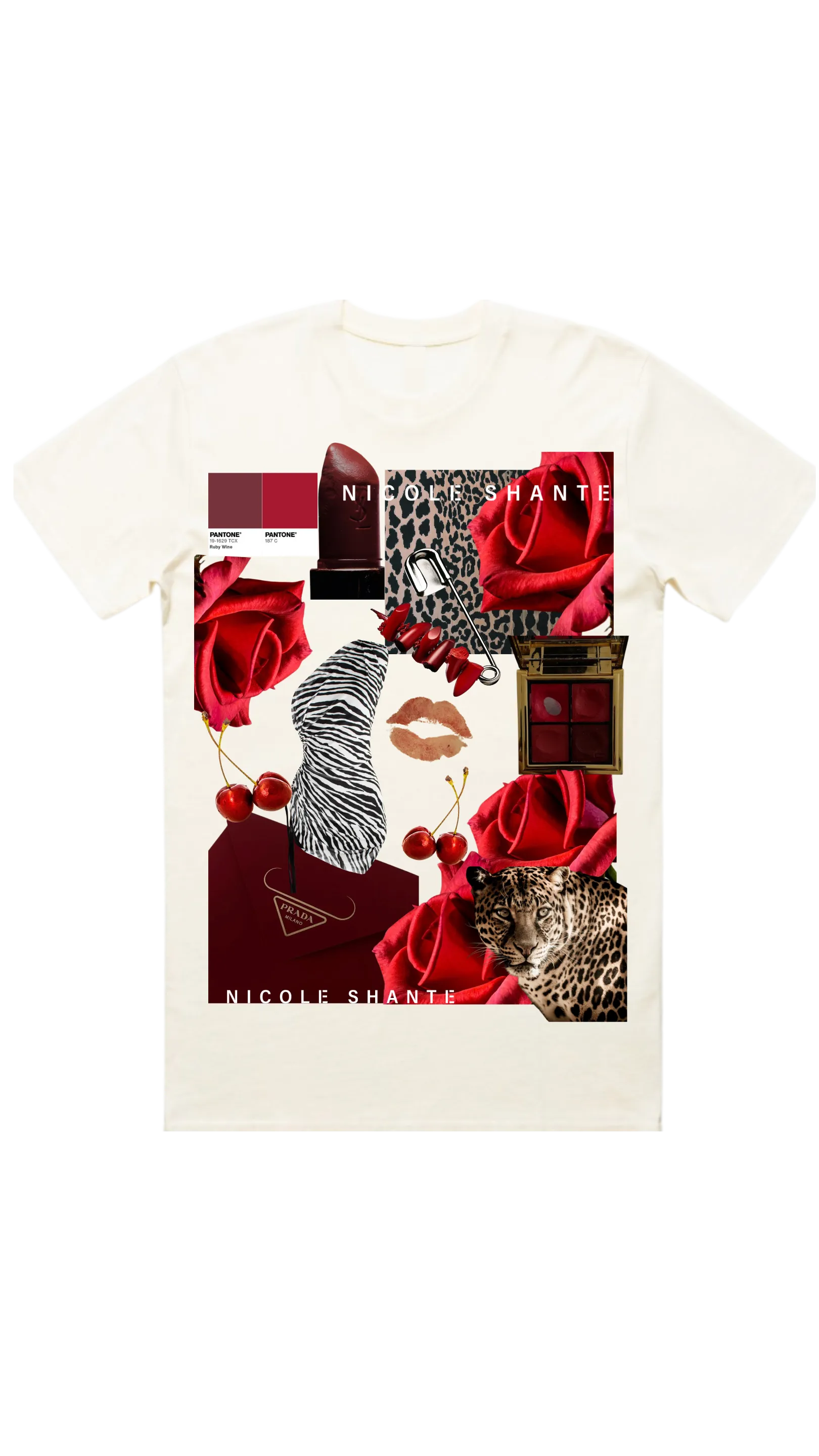 Mood Board T-Shirt Wine