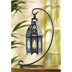 Moroccan Tabletop Black Lantern 10038566 Free Shipping