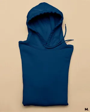 Navy blue plain hoodies unisex