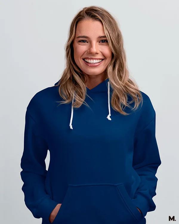Navy blue plain hoodies unisex