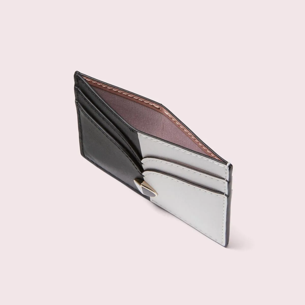 Nicola Bicolor Black and White Cardholder