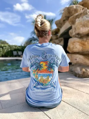 'No Hurries No Worries' Turtle Tracking Tee by Simply Southern (Ships Early March)