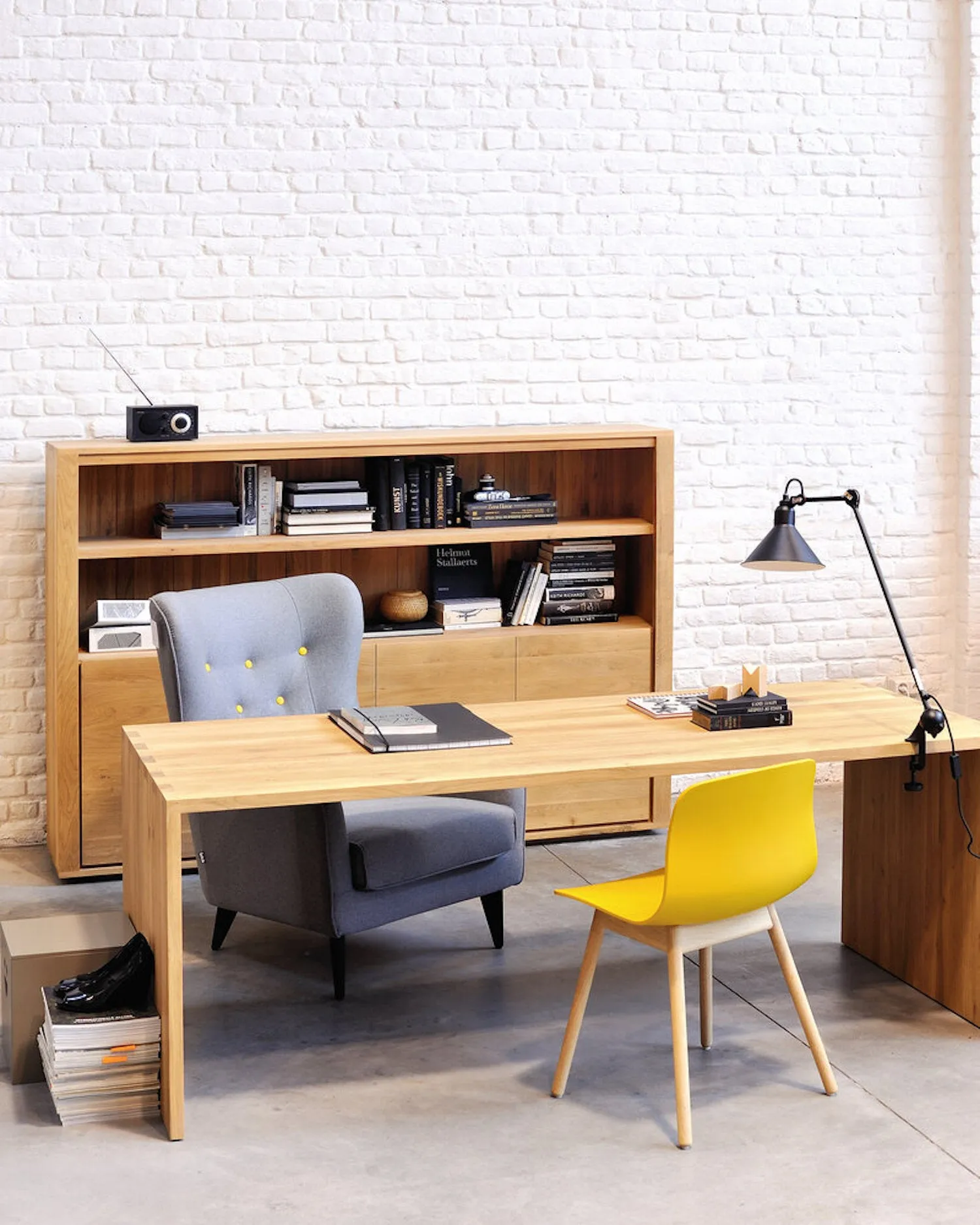 Oak U Desk
