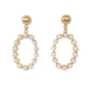 Oval Office Pearl Drop Earrings