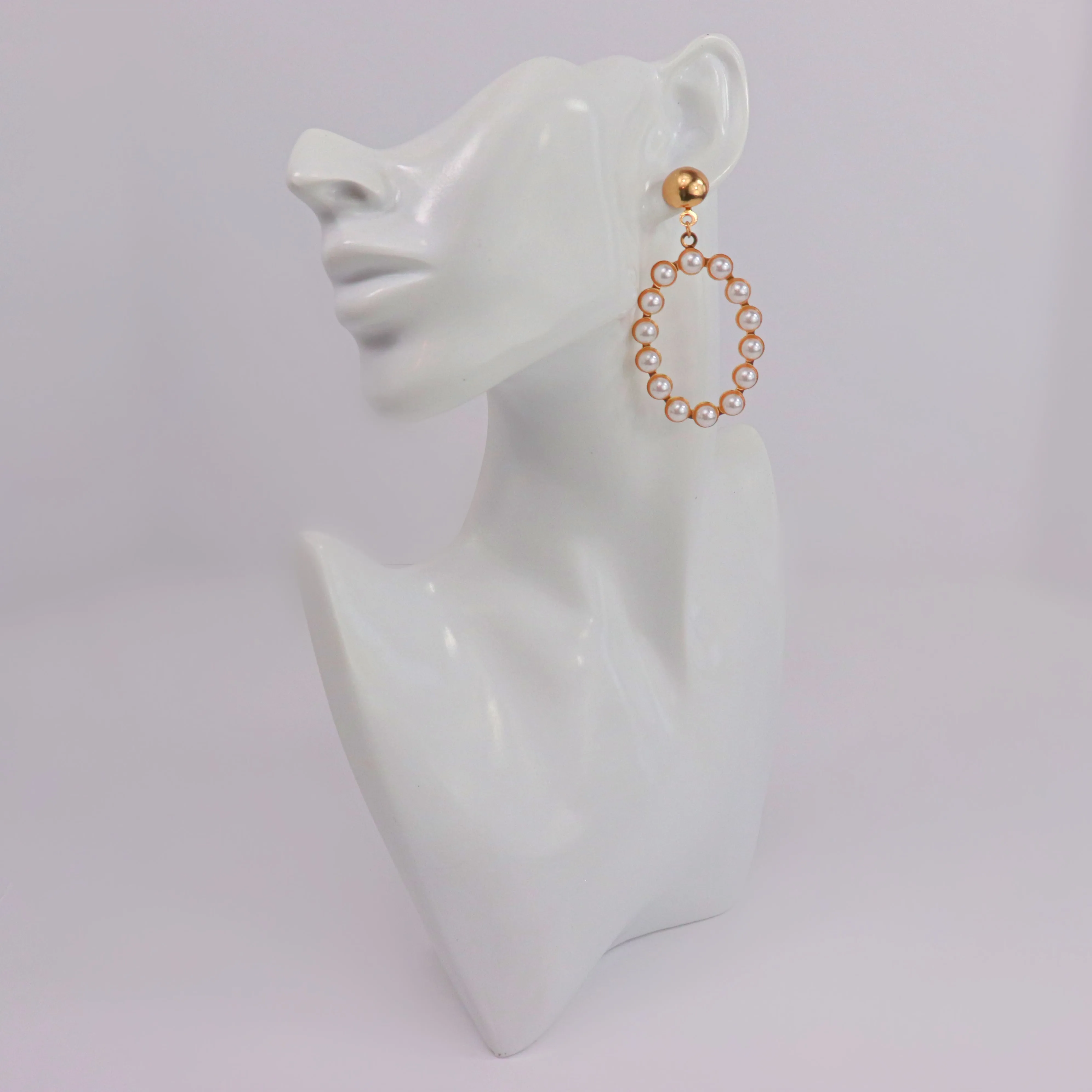 Oval Office Pearl Drop Earrings
