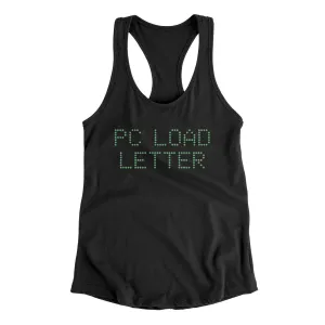 Pc Load Letter Women's Racerback Tank