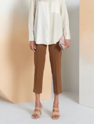 Perona   -   Womens-Bottoms-Trousers & Denims -Logan-Pwa-Ss24-054-24-Cognac