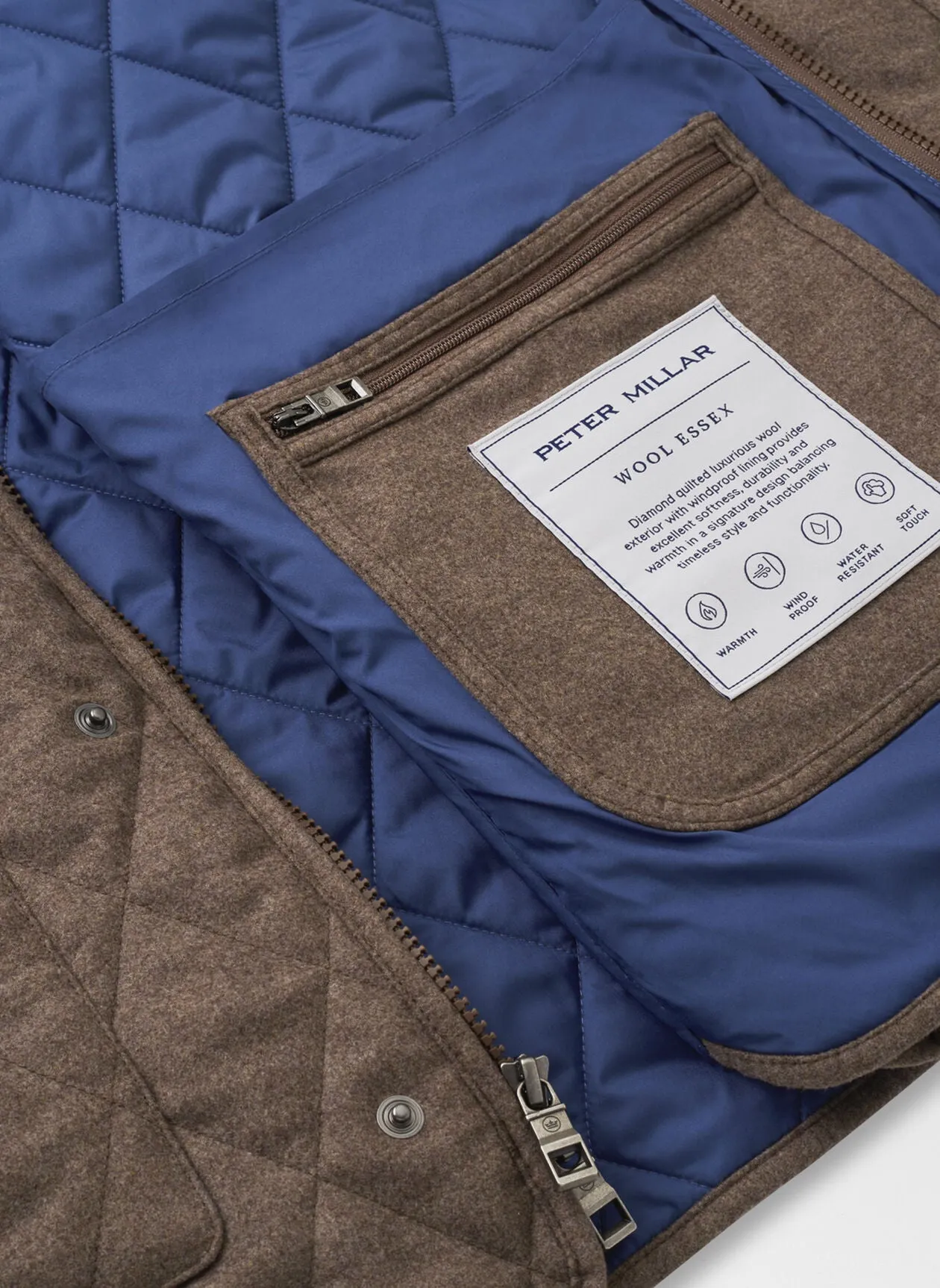 Peter Millar Mens Classic Fit Essex Wool Vest - RYE