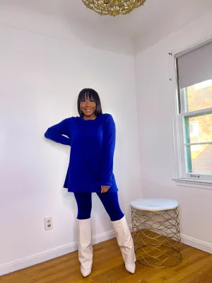 [Plus] Cotton Crewneck Long Sleeve T-shirt