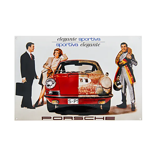 Porsche  Classic Enamel Sign- Elegant sportiness