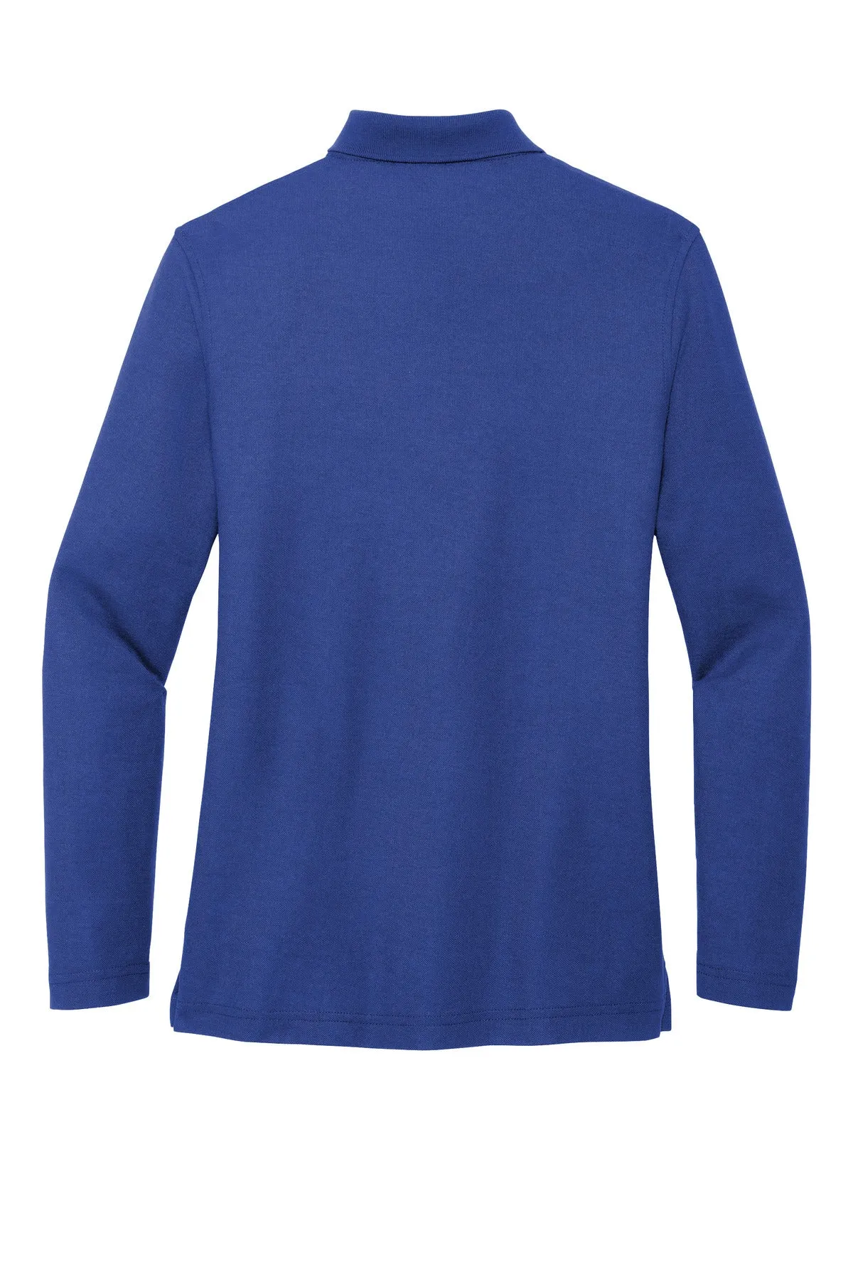 Port Authority Women's Silk Touch Long Sleeve Polo.  L500LS Royal