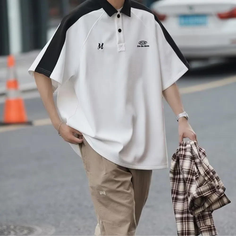 Preppy Waffle Panel Polo T-shirt