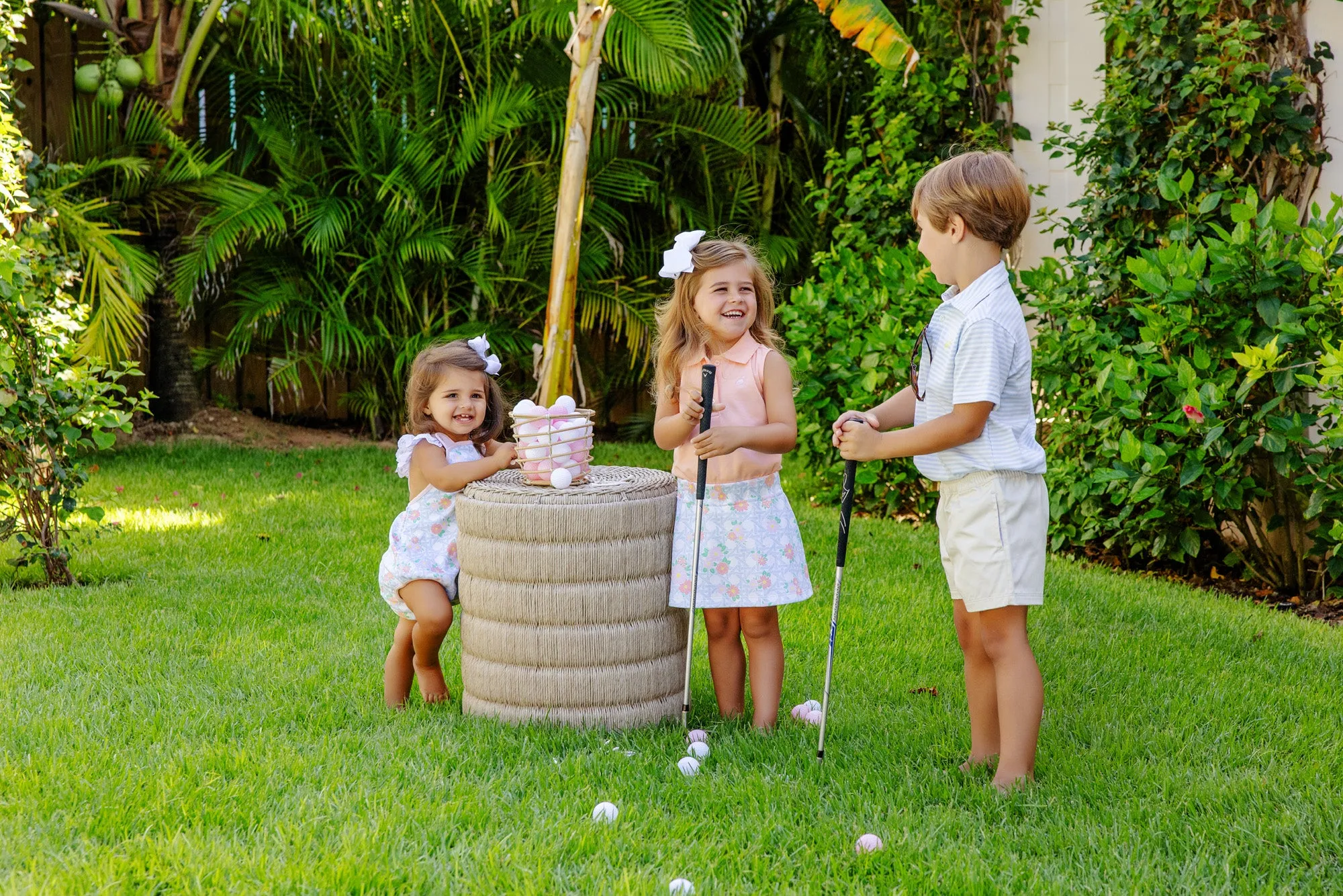 Prim & Proper Polo & Onesie - Buckhead Blue Stripe with Seaside Sunny Yellow Stork