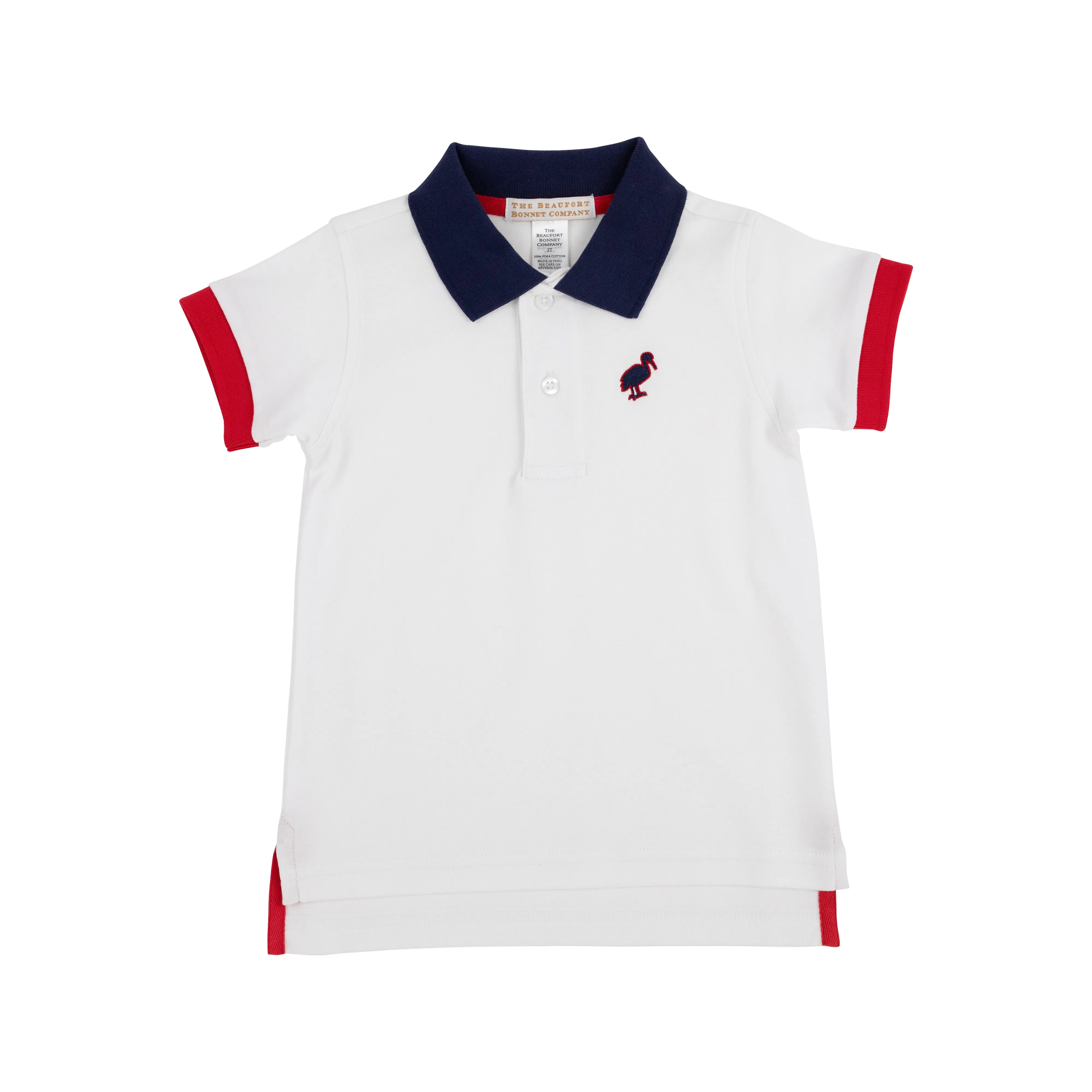 Prim & Proper Polo & Onesie - Worth Avenue White with Richmond Red and Nantucket Navy