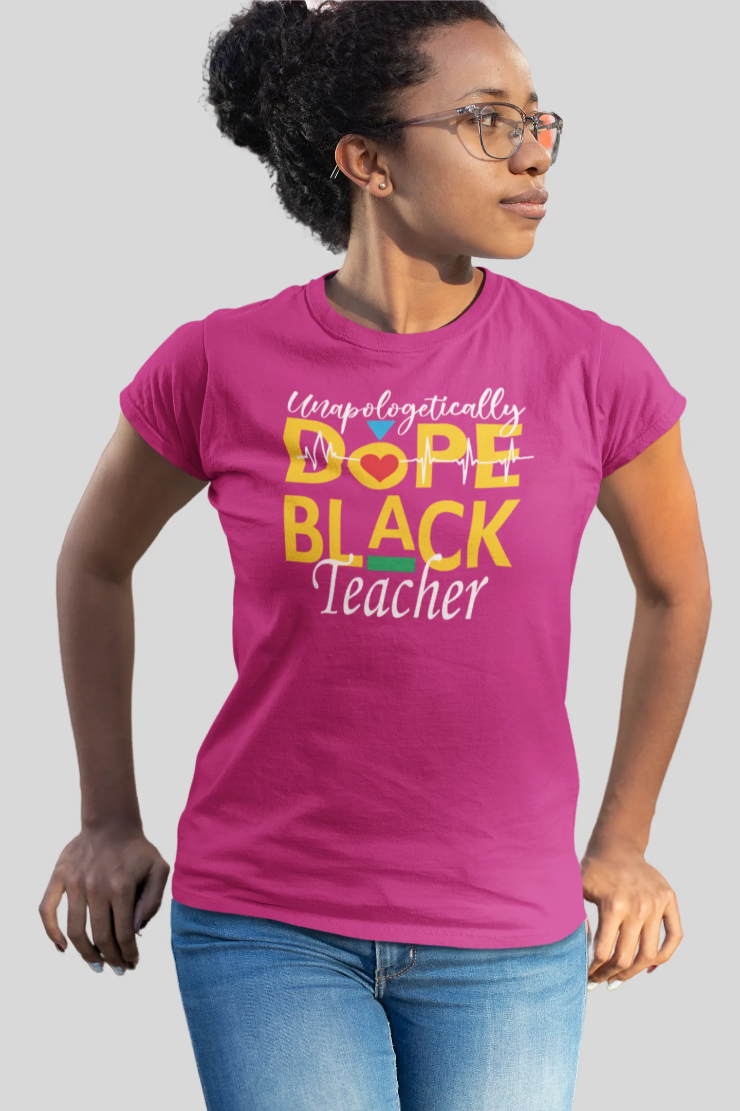 "Unapologetically Dope Black Teacher" Women's Fitted Tee