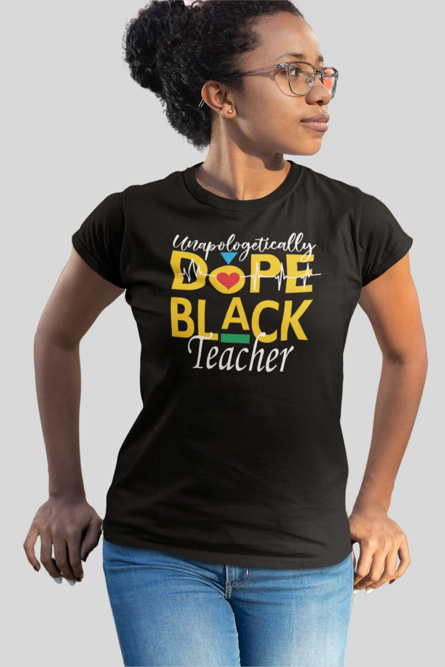 "Unapologetically Dope Black Teacher" Women's Fitted Tee