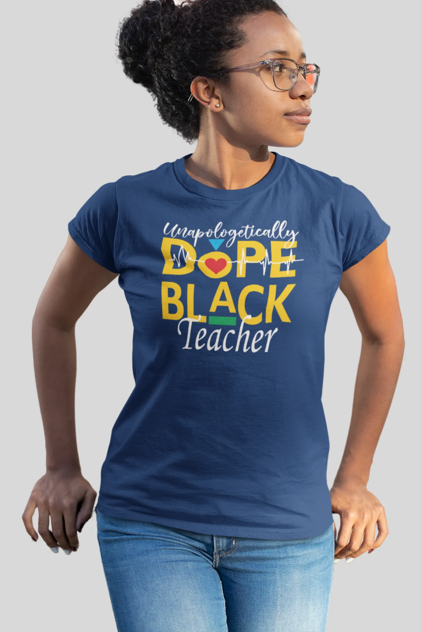 "Unapologetically Dope Black Teacher" Women's Fitted Tee
