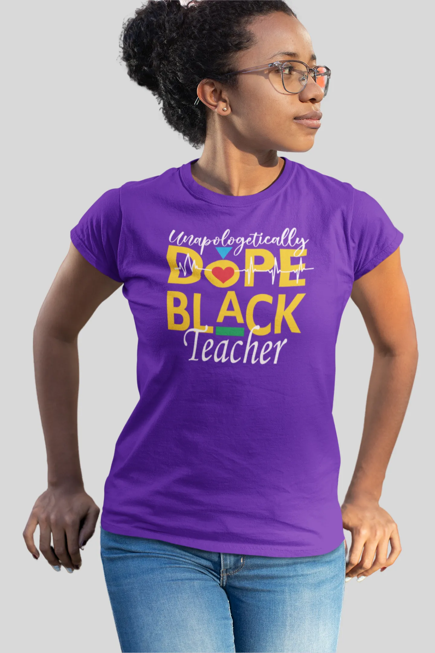 "Unapologetically Dope Black Teacher" Women's Fitted Tee