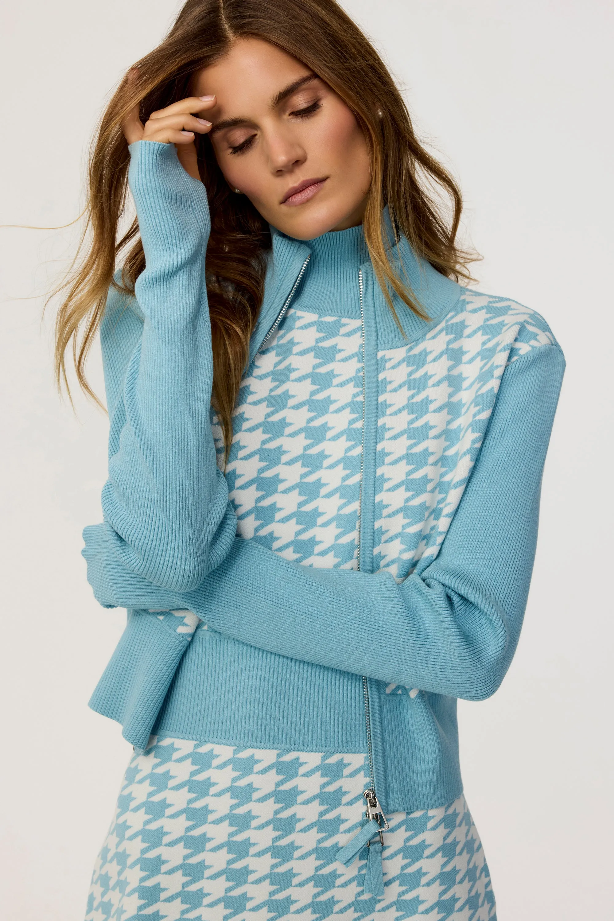 Reece Houndstooth Cardigan