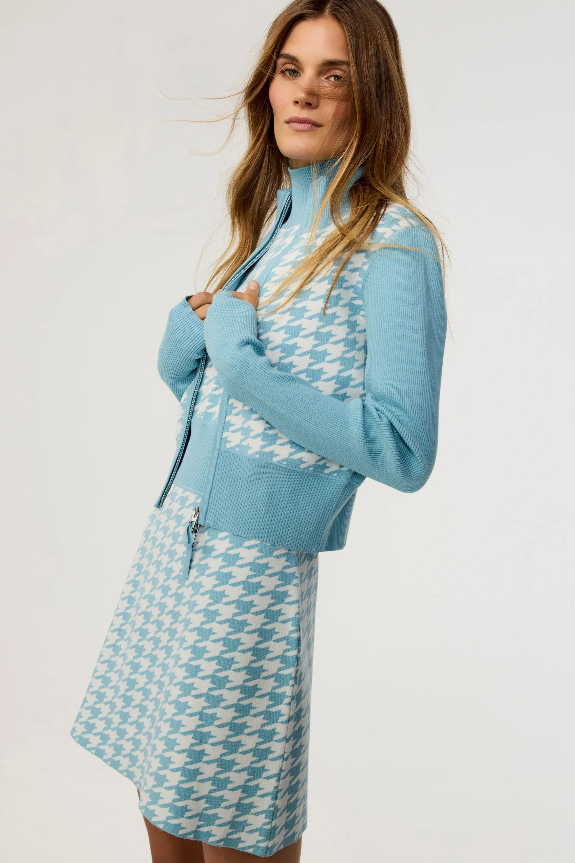 Reece Houndstooth Cardigan