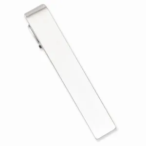 Rhodium Plated Satin Tie Bar