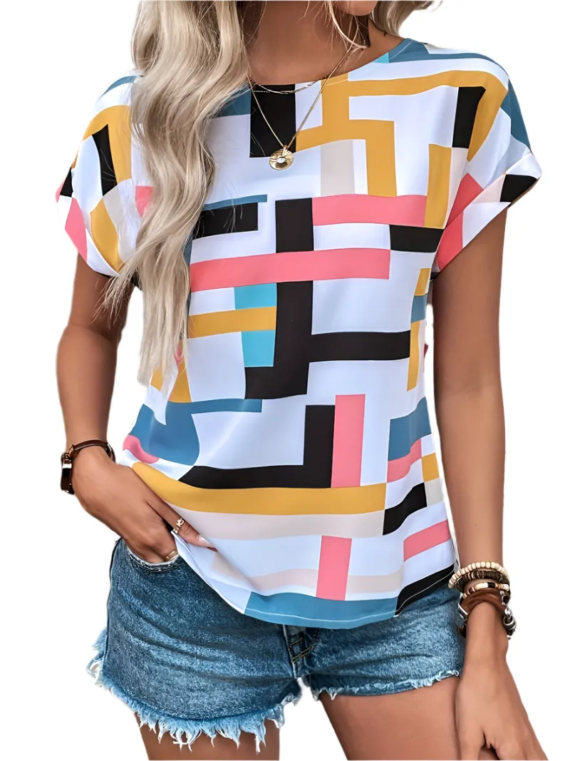 Roseann – Elegant Short-Sleeved Blouse for Women