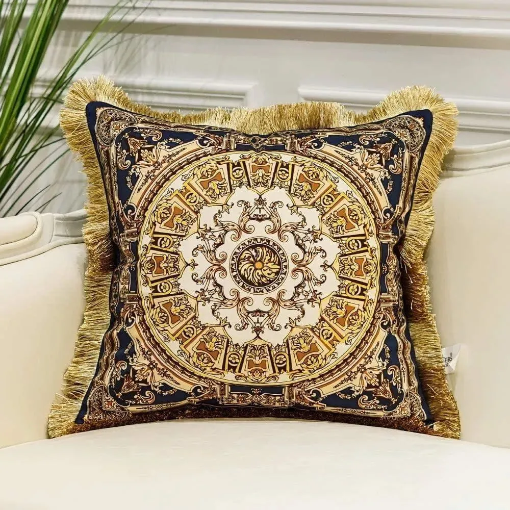 Royal Fringed Jacquard Pillow Case