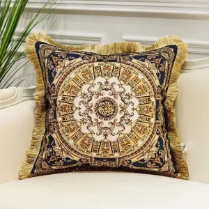 Royal Fringed Jacquard Pillow Case