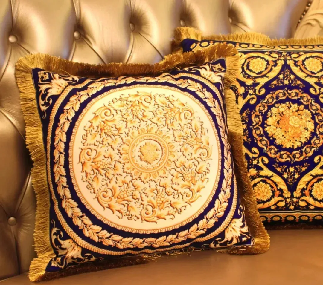 Royal Fringed Jacquard Pillow Case
