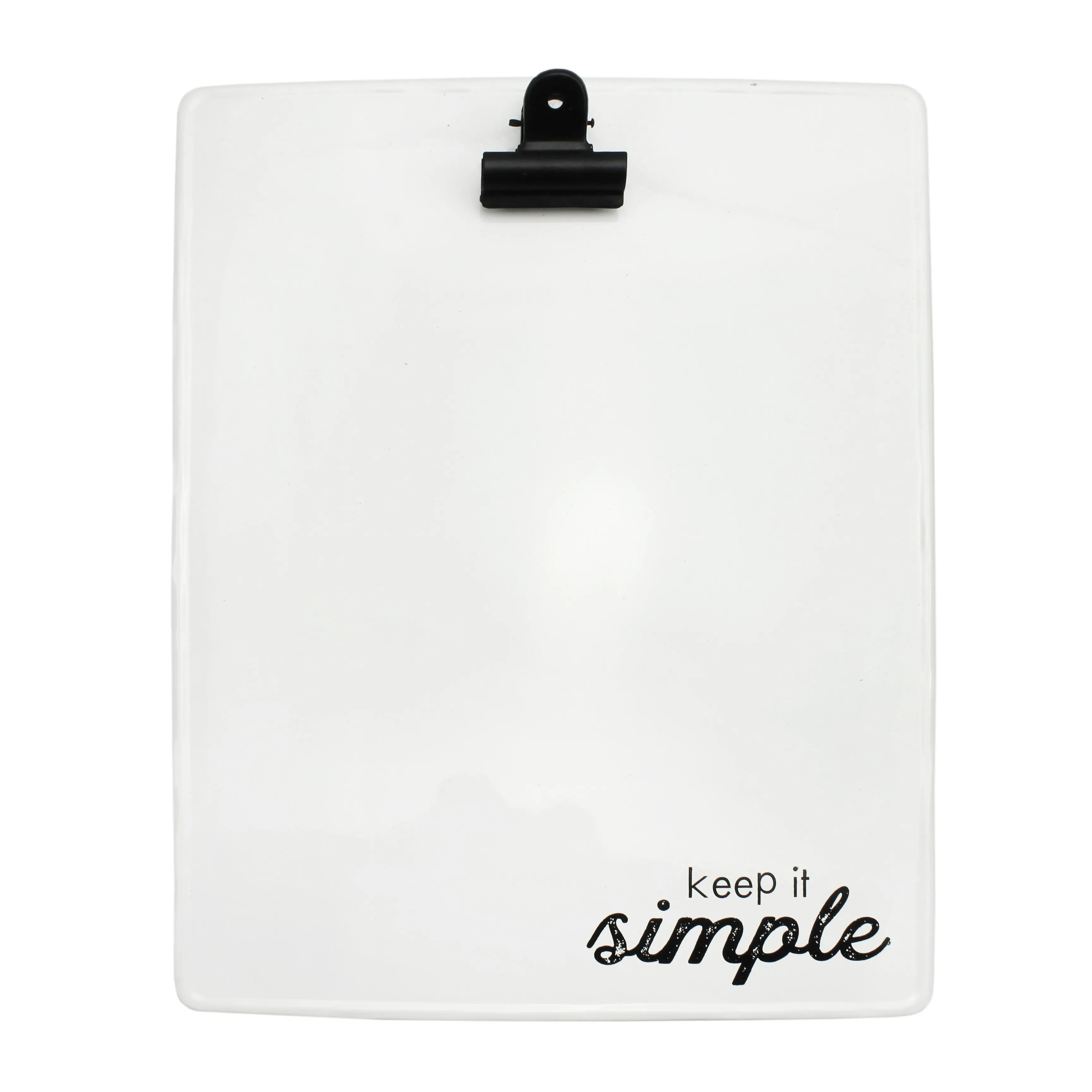 Rustic White Metal Clipboard (Case of 28)