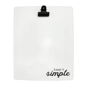 Rustic White Metal Clipboard (Case of 28)
