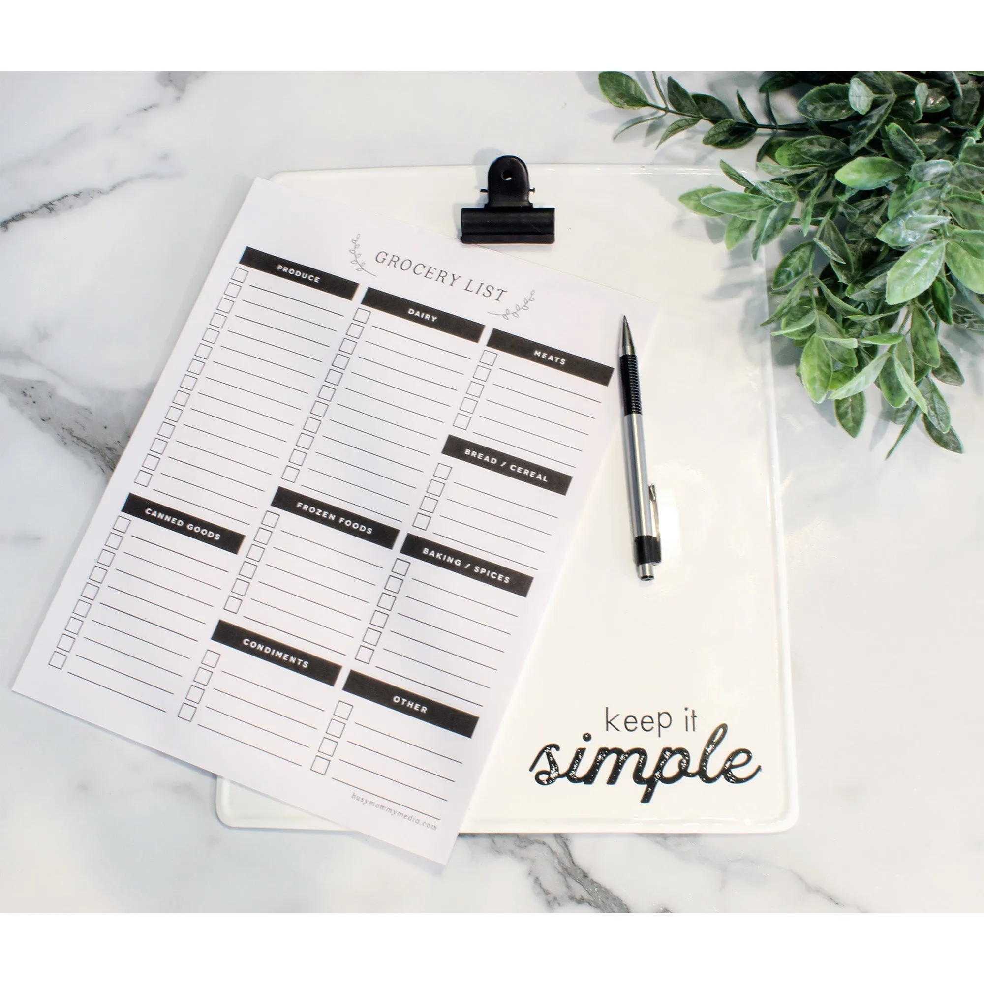 Rustic White Metal Clipboard (Case of 28)