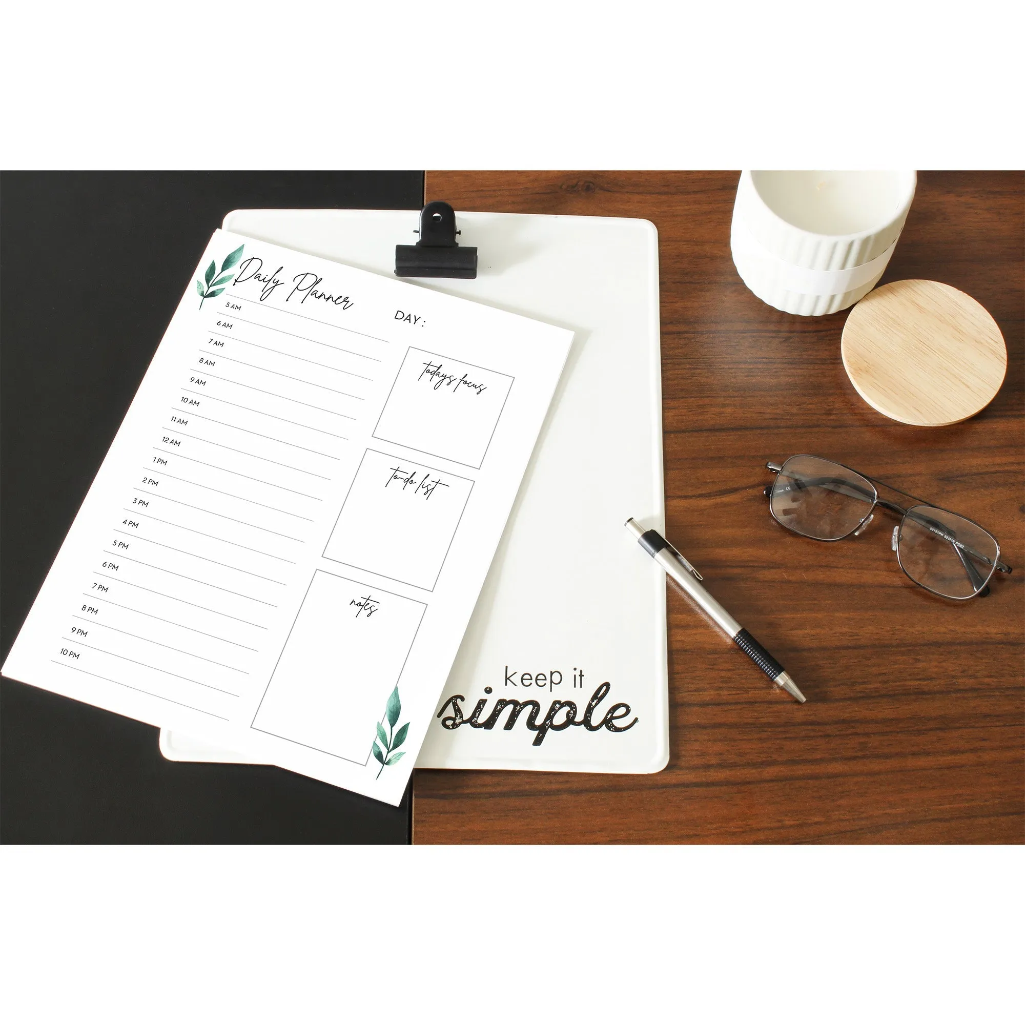 Rustic White Metal Clipboard (Case of 28)