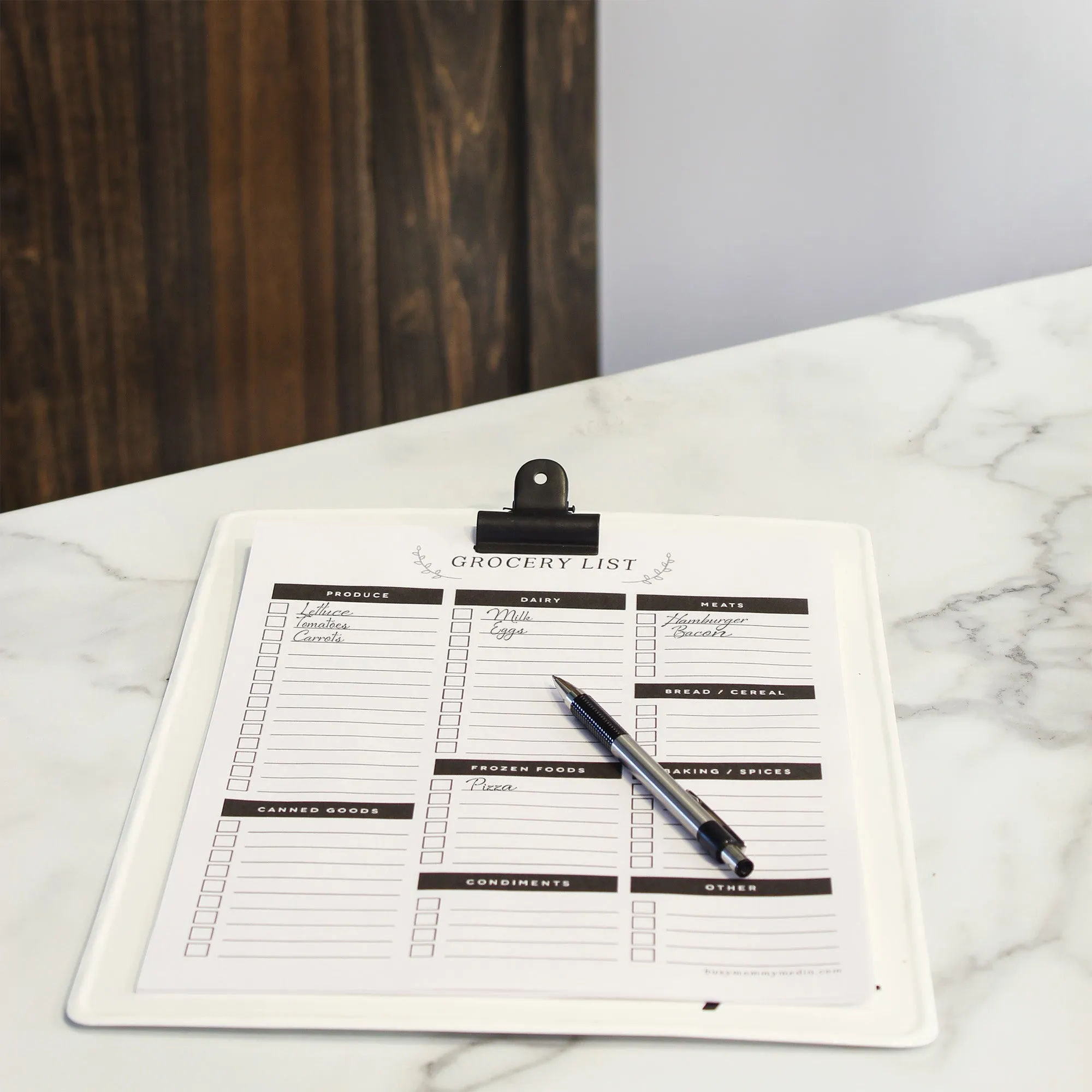 Rustic White Metal Clipboard (Case of 28)
