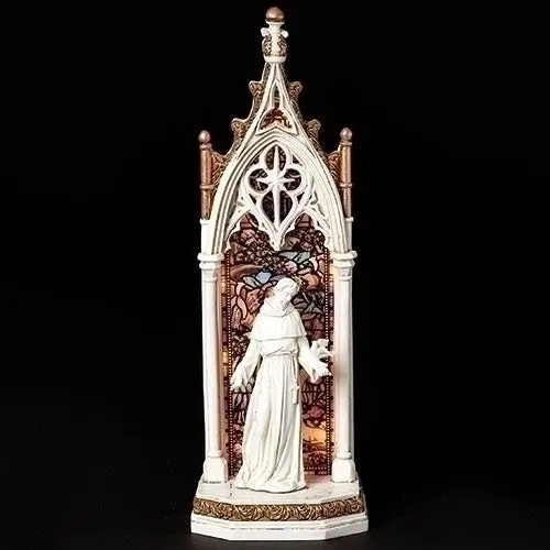 Saint Francis Cathedral Arch and LED Mosaic Window Statue (11 3/4")