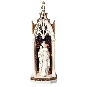 Saint Joseph Cathedral Arch and LED Mosaic Window Statue 11 3/4"