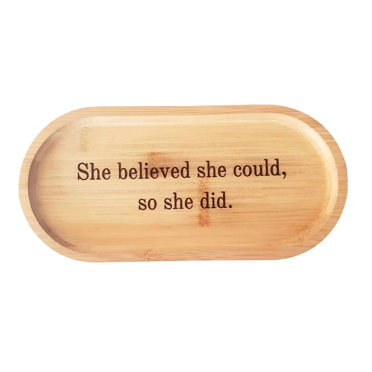Scripture & Inspirational Bamboo Valet / Jewelry Tray