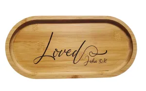 Scripture & Inspirational Bamboo Valet / Jewelry Tray