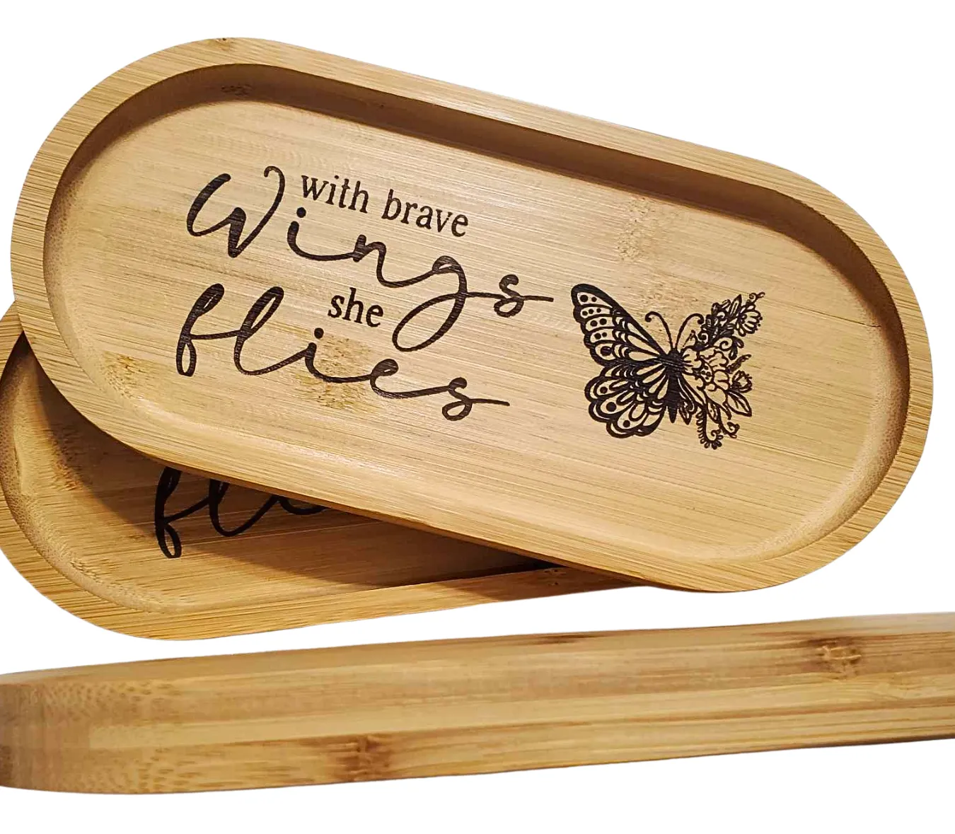 Scripture & Inspirational Bamboo Valet / Jewelry Tray