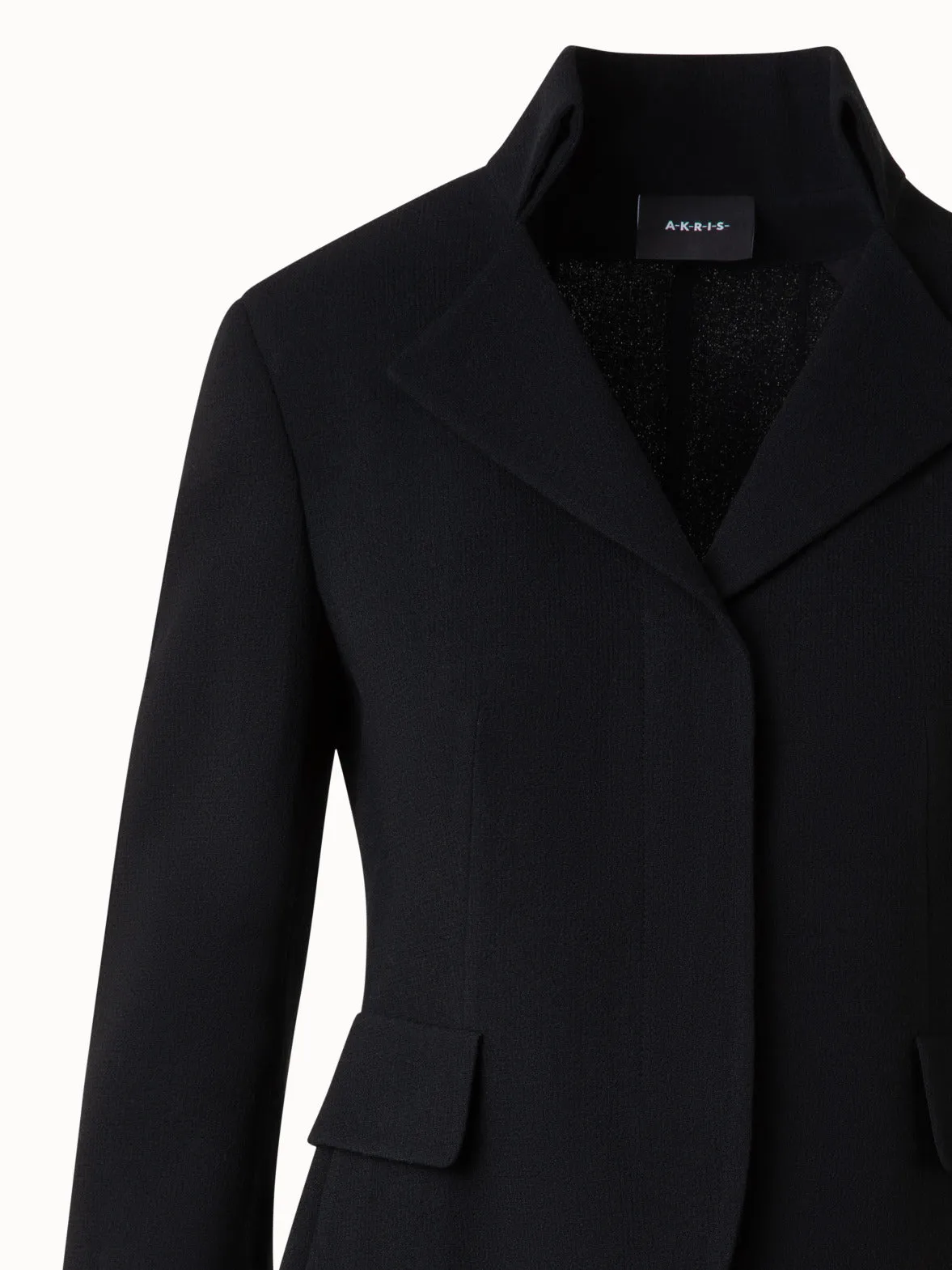 Short Jacket in Wool Double-Face