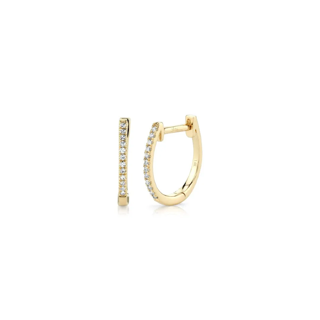Shy Creation Diamond Huggie Hoops