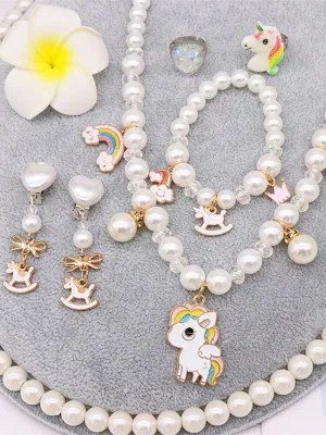 Simply Magic Unicorn Pearl Jewelry 6-Piece Set