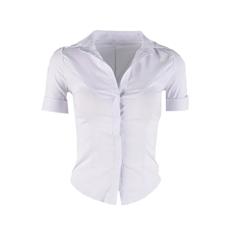 Slim Basic White Shirt Women Tunics Vintage Cute Korean Style Long Sleeve School Shirt Girls Casual Jk Uniform Tops