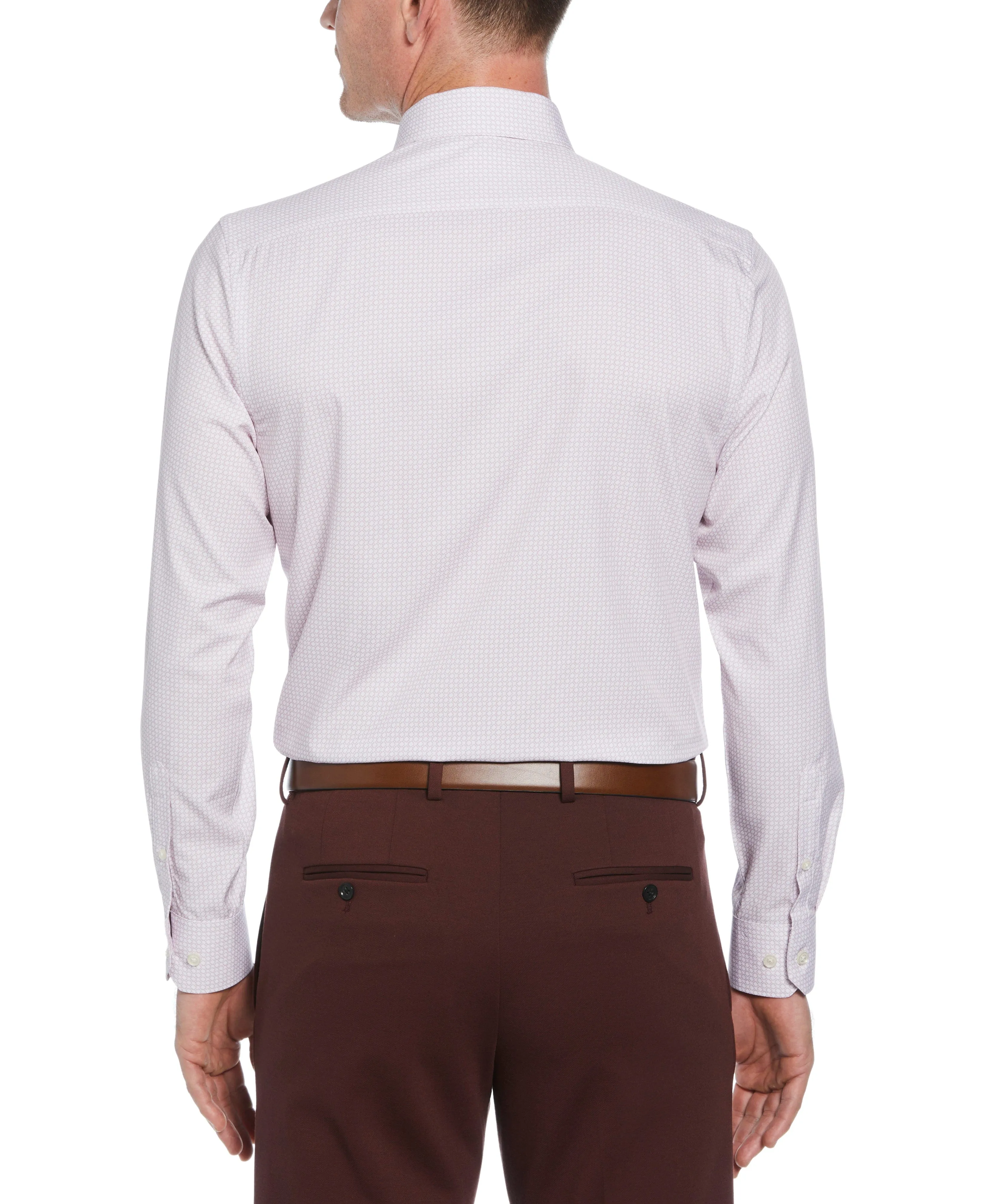 Slim Fit Button-Down Circle Pattern Dress Shirt