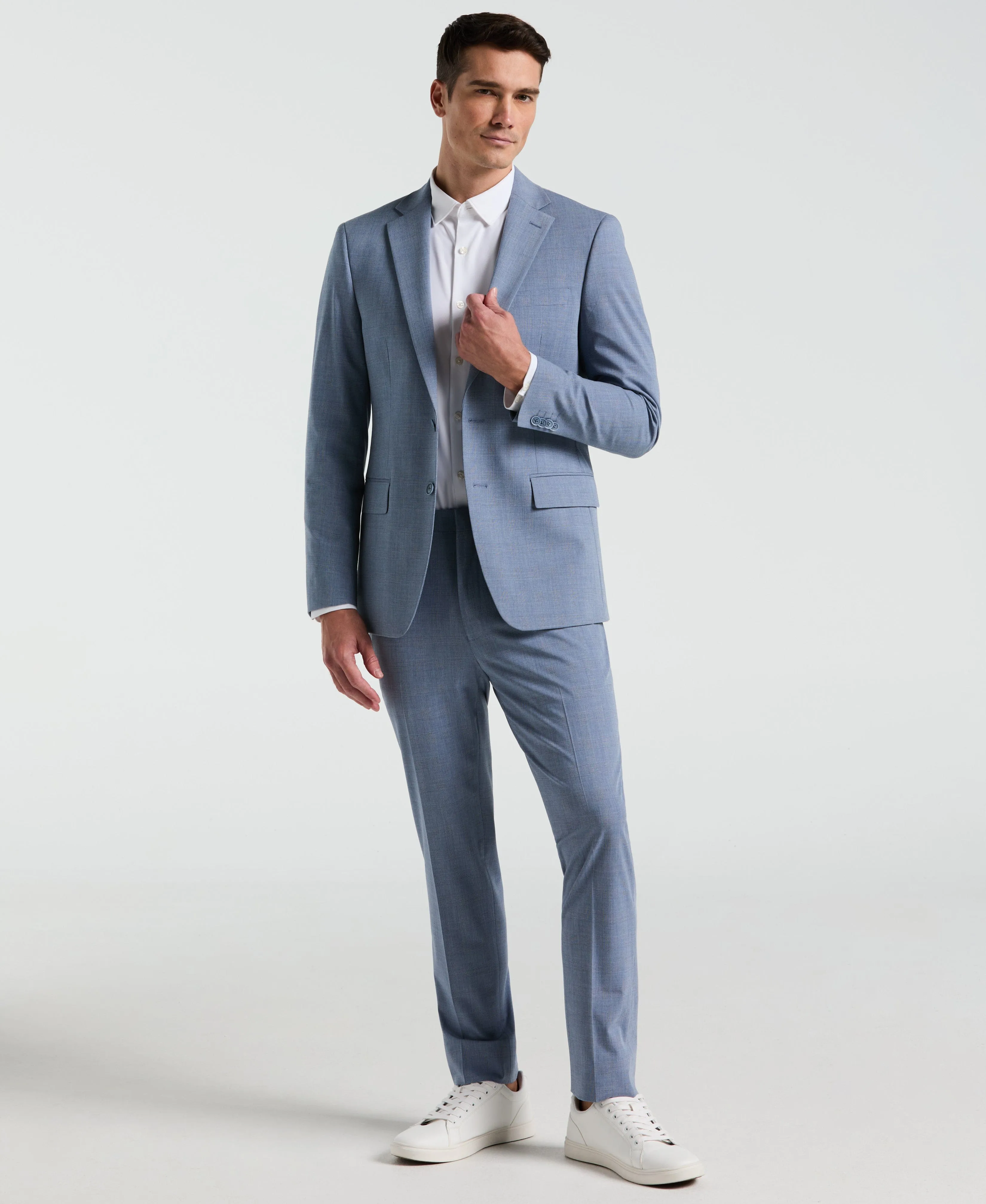 Slim Fit Plaid Print Suit Jacket